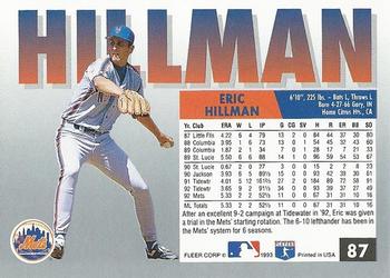 Eric Hillman  baseball card collectible - Main Image 2