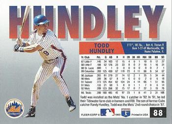 Todd Hundley  baseball card collectible - Main Image 2