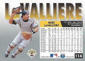 Mike LaValliere  baseball card collectible - Main Image 2