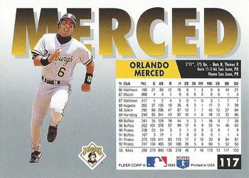 Orlando Merced  baseball card collectible - Main Image 2