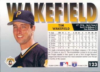 Tim Wakefield  baseball card collectible - Main Image 2