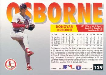 Donovan Osborne  baseball card collectible - Main Image 2