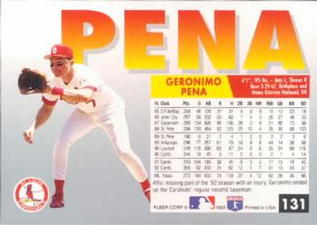 Geronimo Pena  baseball card collectible - Main Image 2