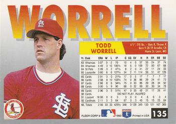 Todd Worrell  baseball card collectible - Main Image 2