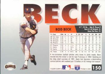 Rod Beck  baseball card collectible - Main Image 2