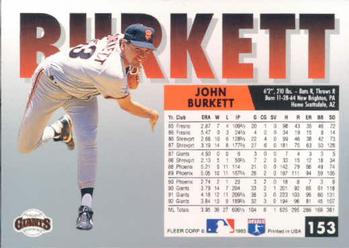 John Burkett  baseball card collectible - Main Image 2