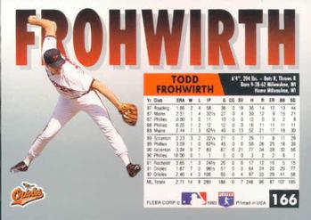 Todd Frohwirth  baseball card collectible - Main Image 2