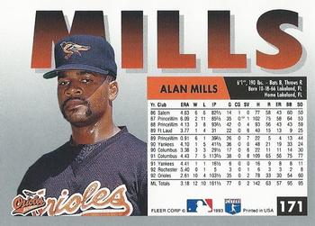 Alan Mills  baseball card collectible - Main Image 2