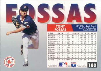 Tony Fossas  baseball card collectible - Main Image 2