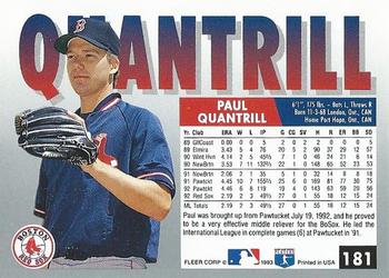 Paul Quantrill  baseball card collectible - Main Image 2