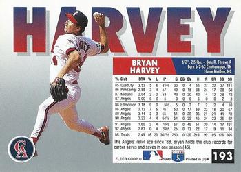 Bryan Harvey  baseball card collectible - Main Image 2