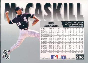 Kirk McCaskill  baseball card collectible - Main Image 2