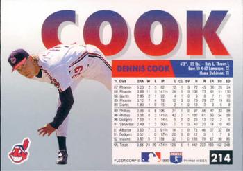 Dennis Cook  baseball card collectible - Main Image 2