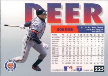 Rob Deer  baseball card collectible - Main Image 2