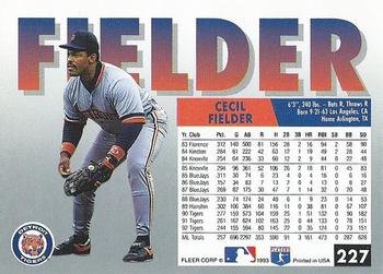 Cecil Fielder  baseball card collectible - Main Image 2