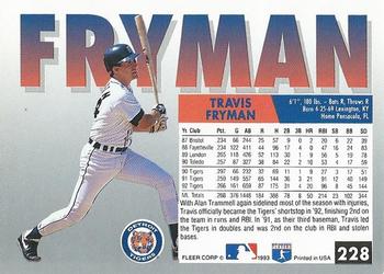 Travis Fryman  baseball card collectible - Main Image 2