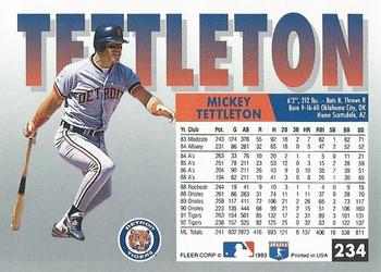 Mickey Tettleton  baseball card collectible - Main Image 2