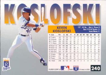 Kevin Koslofski  baseball card collectible - Main Image 2