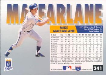 Mike Macfarlane  baseball card collectible - Main Image 2