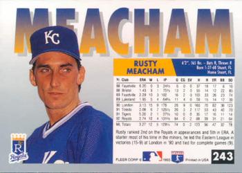 Rusty Meacham  baseball card collectible - Main Image 2
