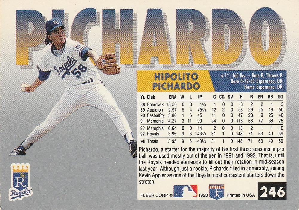 Hipolito Pichardo  baseball card collectible - Main Image 2