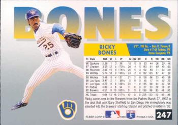 Ricky Bones  baseball card collectible - Main Image 2