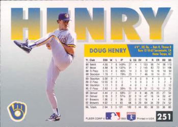Doug Henry  baseball card collectible - Main Image 2