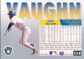 Greg Vaughn  baseball card collectible - Main Image 2
