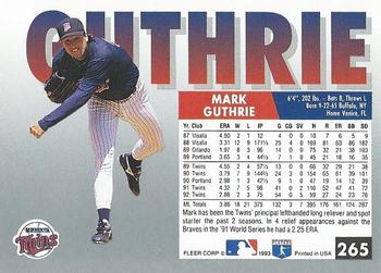 Mark Guthrie  baseball card collectible - Main Image 2