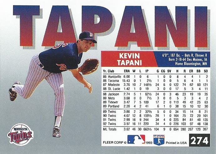 Kevin Tapani  baseball card collectible - Main Image 2