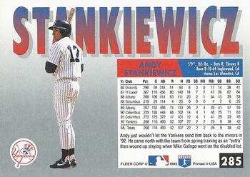 Andy Stankiewicz  baseball card collectible - Main Image 2