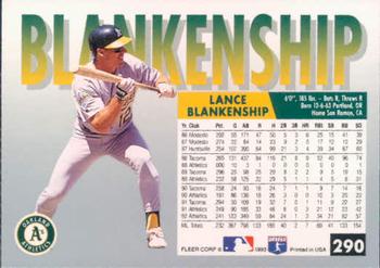 Lance Blankenship  baseball card collectible - Main Image 2