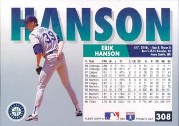 Erik Hanson  baseball card collectible - Main Image 2