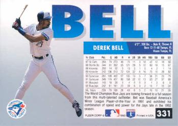 Derek Bell  baseball card collectible - Main Image 2