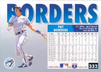 Pat Borders  baseball card collectible - Main Image 2
