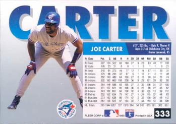 Joe Carter  baseball card collectible - Main Image 2
