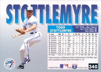 Todd Stottlemyre  baseball card collectible - Main Image 2