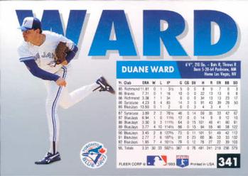 Duane Ward  baseball card collectible - Main Image 2