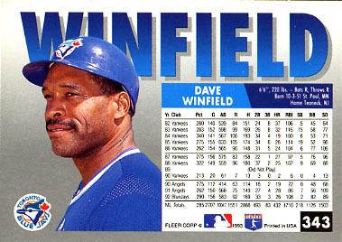 Dave Winfield  baseball card collectible - Main Image 2