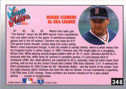 Roger Clemens  baseball card collectible - Main Image 2