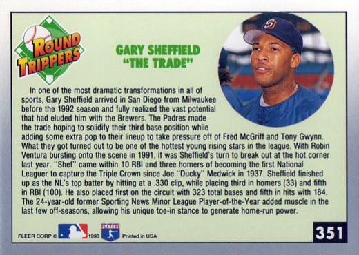 Gary Sheffield  baseball card collectible - Main Image 2