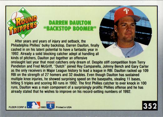 Darren Daulton  baseball card collectible - Main Image 2