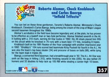Infield Trifecta (Roberto Alomar / Chuck Knoblauch / Carlos Baerga)  baseball card collectible - Main Image 2