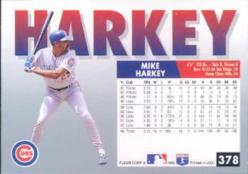 Mike Harkey  baseball card collectible - Main Image 2