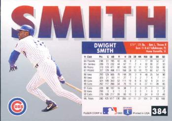 Dwight Smith  baseball card collectible - Main Image 2