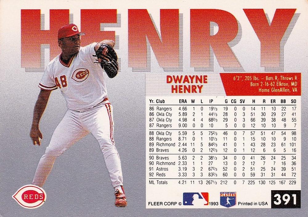 Dwayne Henry  baseball card collectible - Main Image 2