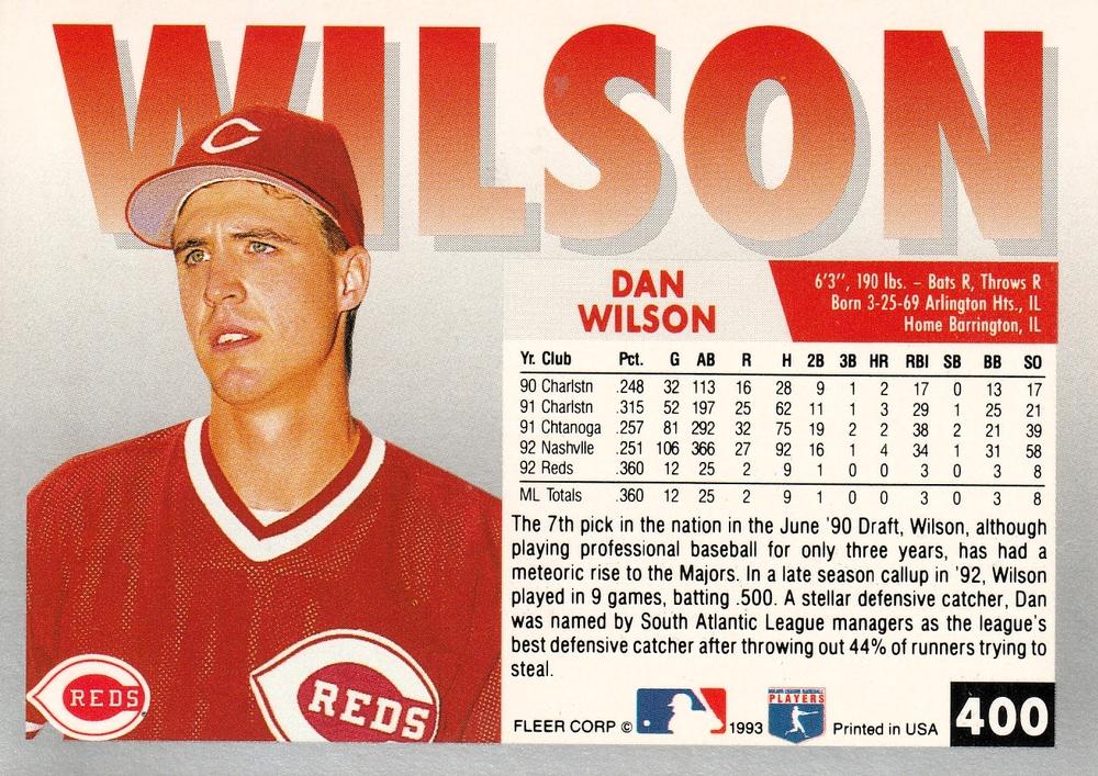 Dan Wilson  baseball card collectible - Main Image 2