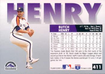 Butch Henry  baseball card collectible - Main Image 2