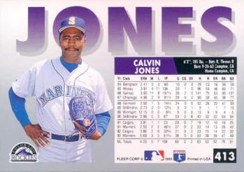 Calvin Jones  baseball card collectible - Main Image 2