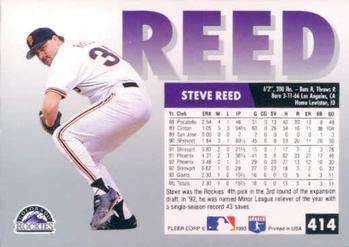 Steve Reed  baseball card collectible - Main Image 2